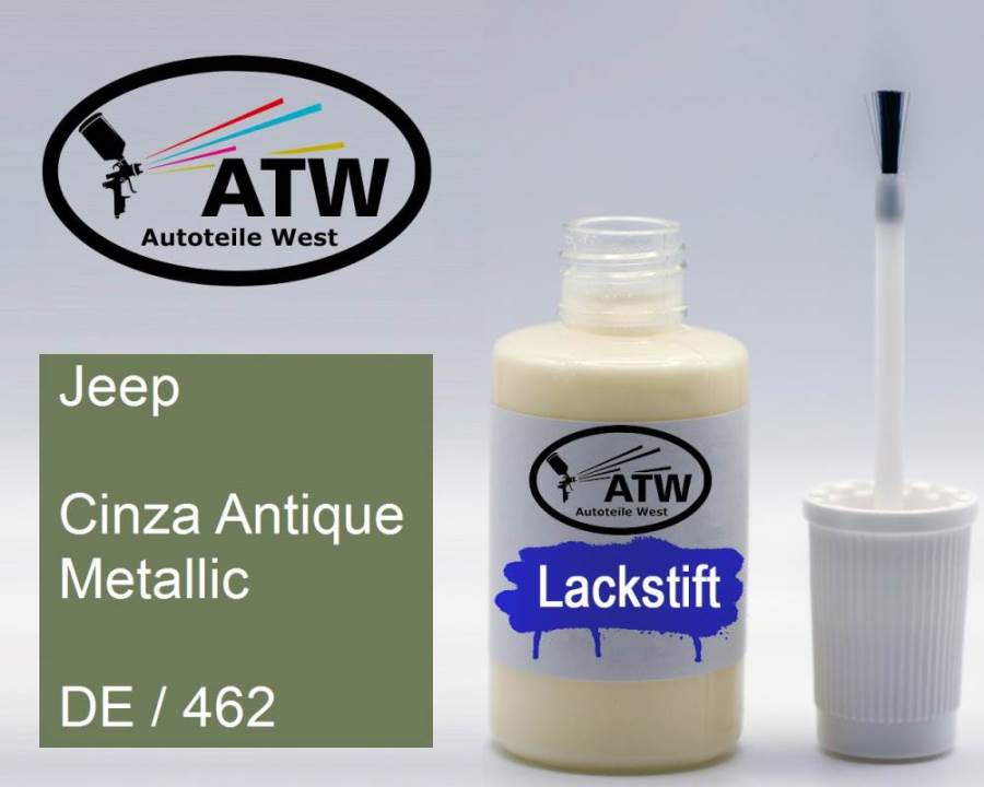 Jeep, Cinza Antique Metallic, DE / 462: 20ml Lackstift, von ATW Autoteile West.